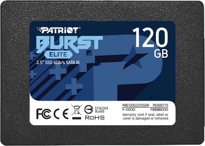 Накопичувач SSD 120GB Patriot Burst Elite 2.5" SATAIII TLC (PBE120GS25SSDR)