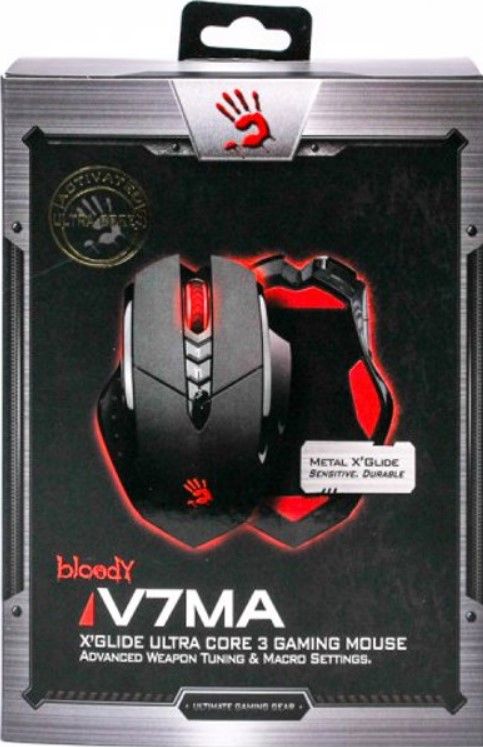 Мишка A4Tech V7MA Bloody Black Holeless