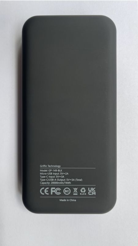 Універсальна мобільна батарея Griffin GP-149 20000mAh Black (GP-149-BLK)