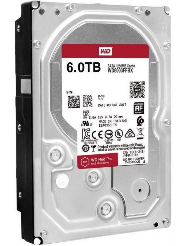 Накопичувач HDD SATA 6.0TB WD Red Pro NAS 7200rpm 256MB (WD6003FFBX)