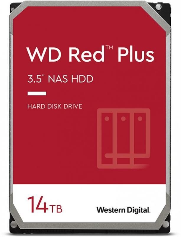 Накопичувач HDD SATA 14.0TB WD Red Plus 7200rpm 512MB (WD140EFGX)