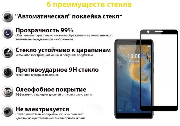 Захисне скло BeCover для ZTE Blade A31 Plus Black (707282)