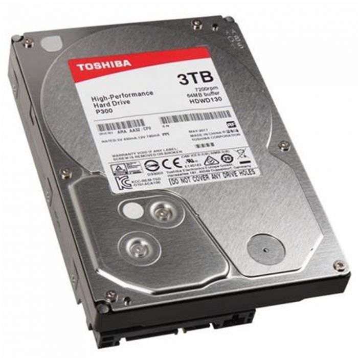 Накопичувач HDD SATA 3.0TB Toshiba P300 7200rpm 64MB (HDWD130UZSVA)