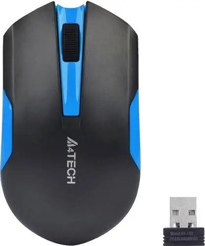 Миша бездротова A4Tech G3-200N Black/Blue USB V-Track