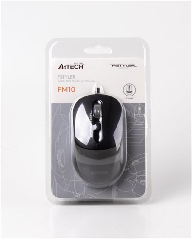 Миша A4Tech FM10 Black/Grey USB