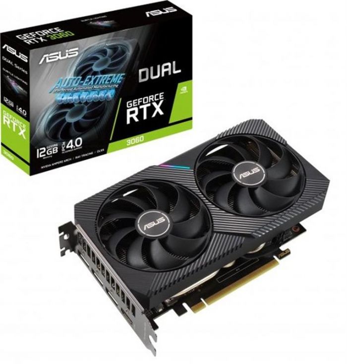 Відеокарта GF RTX 3060 12GB GDDR6 Dual V2 Asus (DUAL-RTX3060-12G-V2) (LHR)