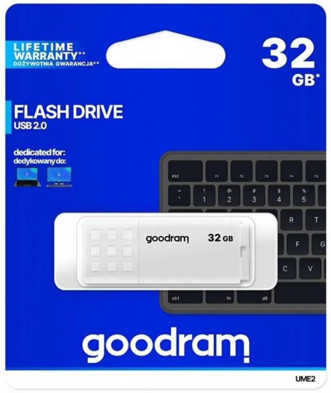 Флеш-накопичувач USB 32GB GOODRAM UME2 White (UME2-0320W0R11)