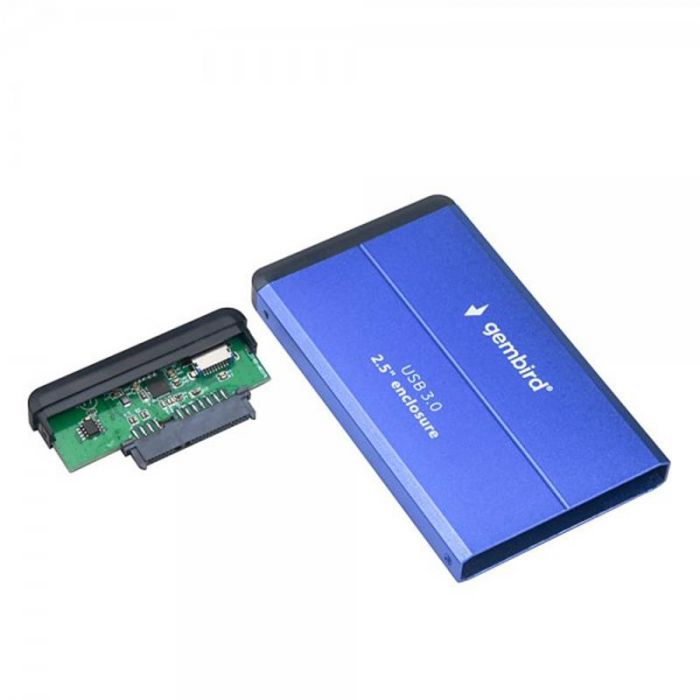 Зовнішня кишеня Gembird для підключення SATA HDD 2.5", USB 3.0, Blue (EE2-U3S-2-B)