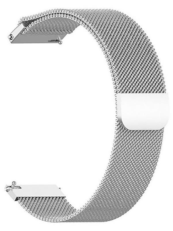 Ремінець BeCover Milanese Style для Xiaomi Amazfit Bip (22mm) Lite/Bip S Lite/GTR 42mm/GTS/TicWatch S2/TicWatch E/GTS 3/GTS 2 mini Silver (707739)