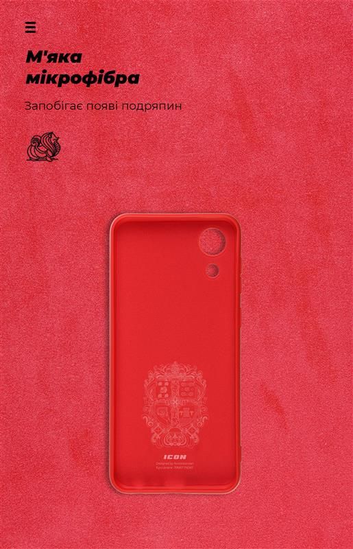 Чохол-накладка Armorstandart Icon для Samsung Galaxy A03 Core SM-A032 Red (ARM60881)