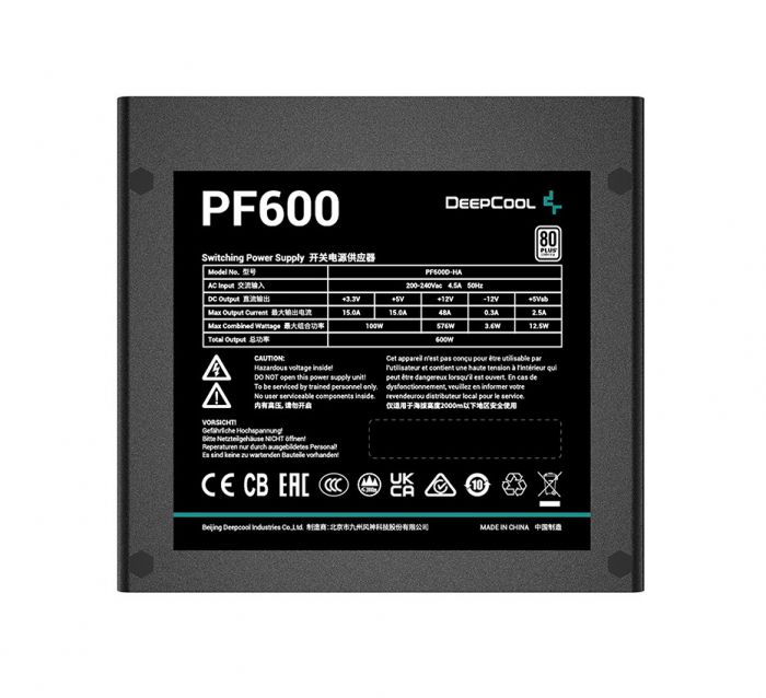 Блок живлення DeepCool PF600 600W (R-PF600D-HA0B-EU)