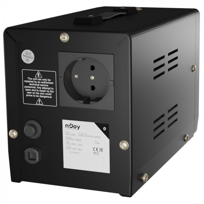 Стабілізатор NJOY Alvis 1000 (AVRL-10001AL-CS01B) AVR, 1 розетка