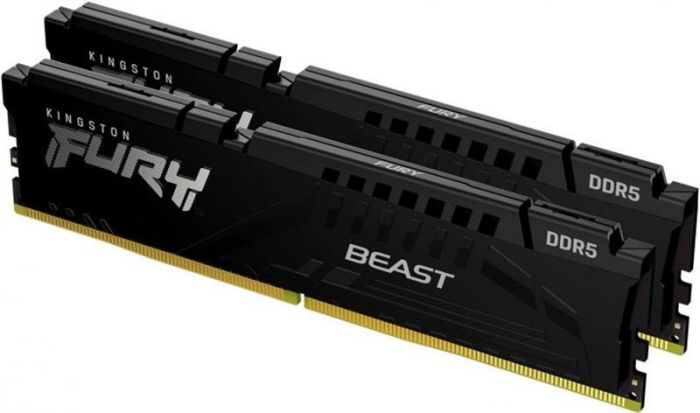 Модуль пам`яті DDR5 2x32GB/5200 Kingston Fury Beast Black (KF552C36BBEK2-64)