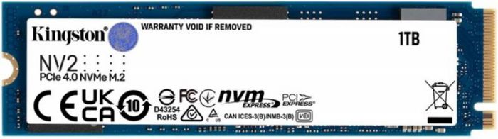 Накопичувач SSD 1TB M.2 NVMe Kingston NV2 M.2 2280 PCIe Gen4.0 x4 (SNV2S/1000G)