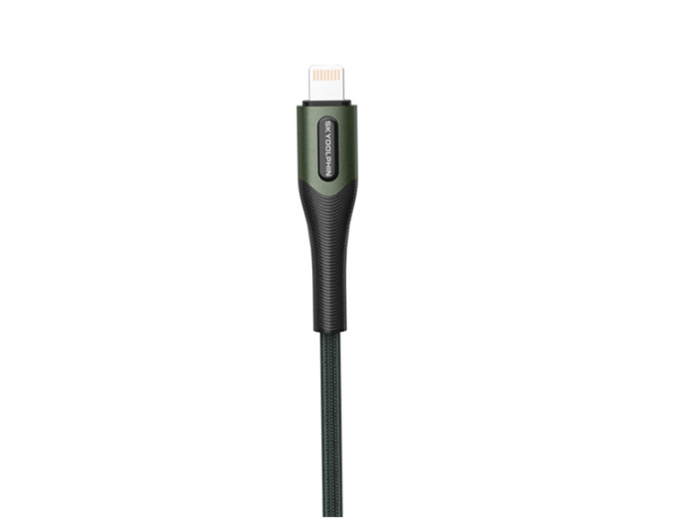 Кабель SkyDolphin S01L USB - Lightning 1м, Dark Green (USB-000580)