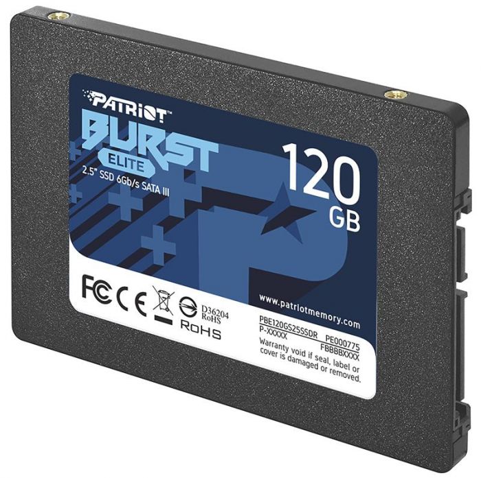 Накопичувач SSD 120GB Patriot Burst Elite 2.5" SATAIII TLC (PBE120GS25SSDR)