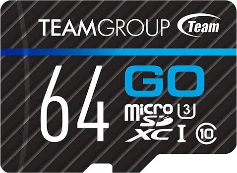 Карта пам`ятi MicroSDXC 64GB UHS-I/U3 Team Go R90/W45MB/s + SD-адаптер (TGUSDX64GU303)