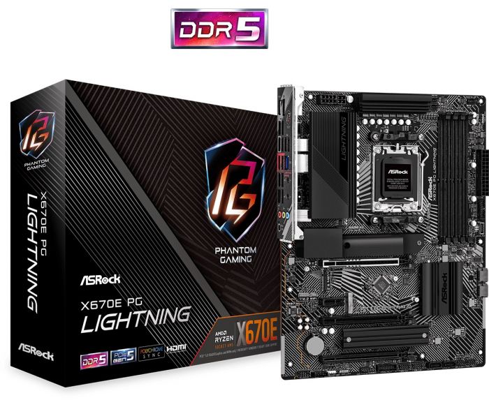 Материнська плата ASRock X670E PG Lightning Socket AM5