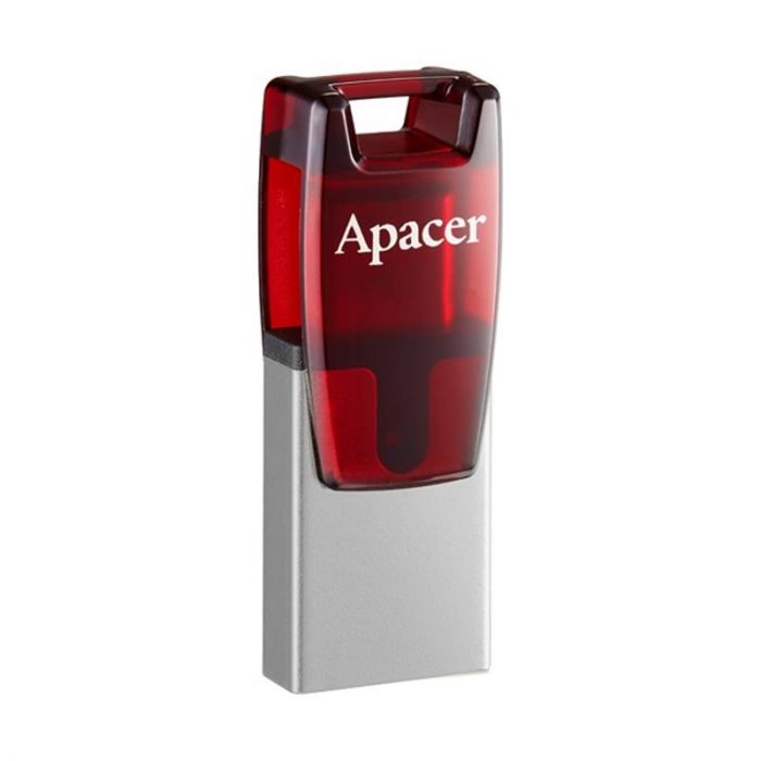 Флеш-накопичувач USB3.1 Type-C 64GB Apacer AH180 Red (AP64GAH180R-1)