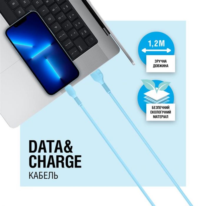 Кабель ACCLAB AL-CBCOLOR-M1BL USB - micro USB (M/M), 1.2 м, Blue (1283126518133)