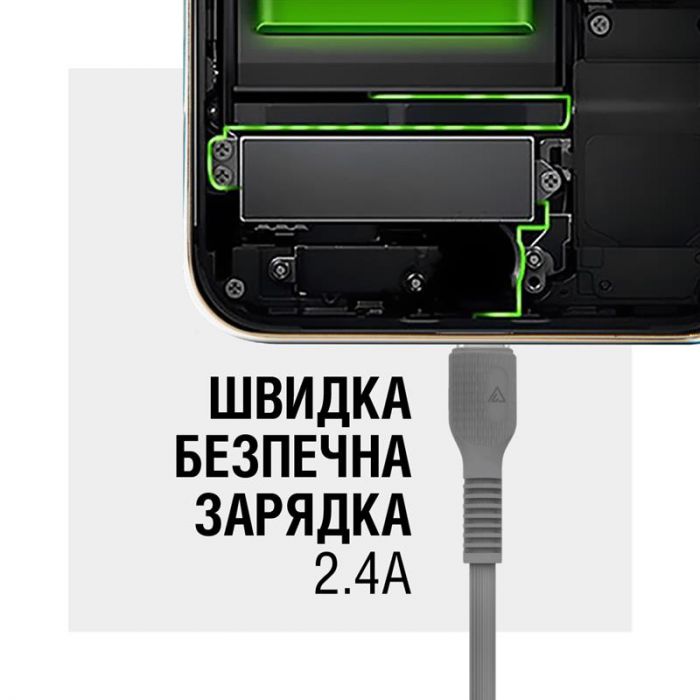 Кабель ACCLAB AL-CBCOLOR-T1BK USB-USB Type-C 1.2м Black (1283126518232)