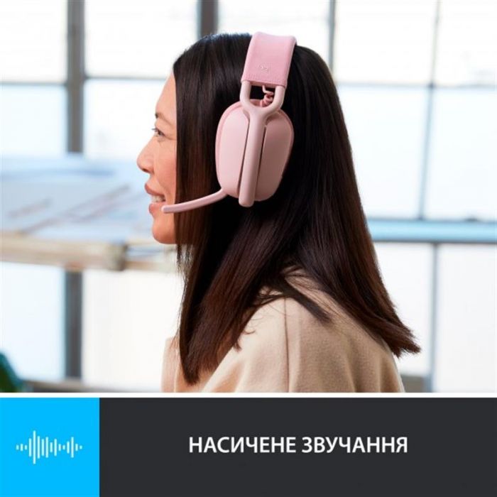 Bluetooth-гарнітура Logitech Zone Vibe 100 Wireless Rose (981-001224)