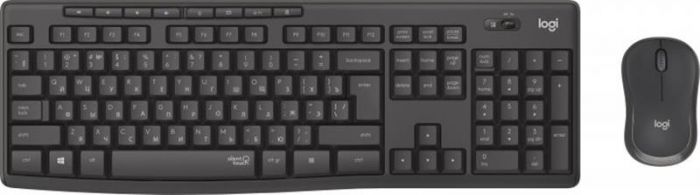 Комплект (клавiатура, миша) бездротовий Logitech MK295 Combo Black (920-009800)