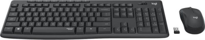 Комплект (клавiатура, миша) бездротовий Logitech MK295 Combo Black USB (920-009800)