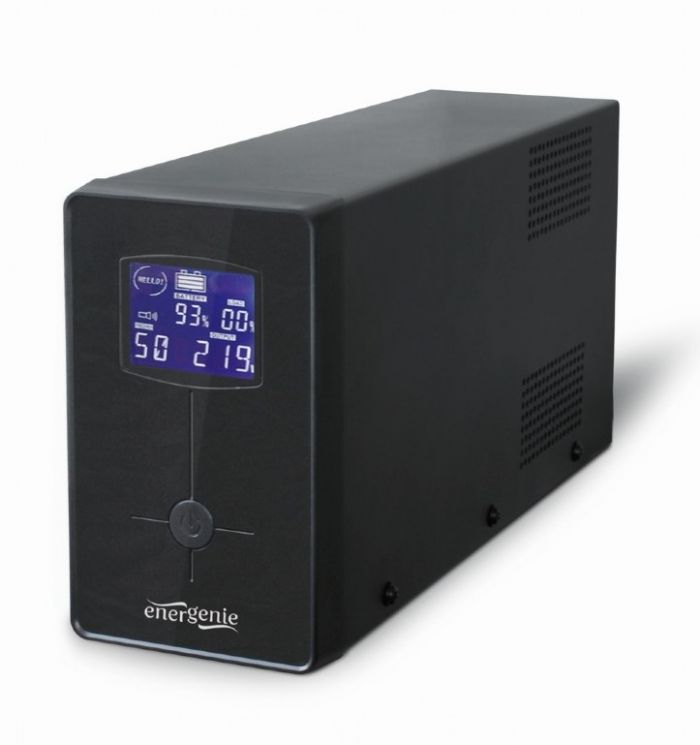 Джерело безперебійного живлення EnerGenie EG-UPS-032 850VA, Line Int., AVR, 2xIEC+1xSchuko, USB, LCD, RJ11