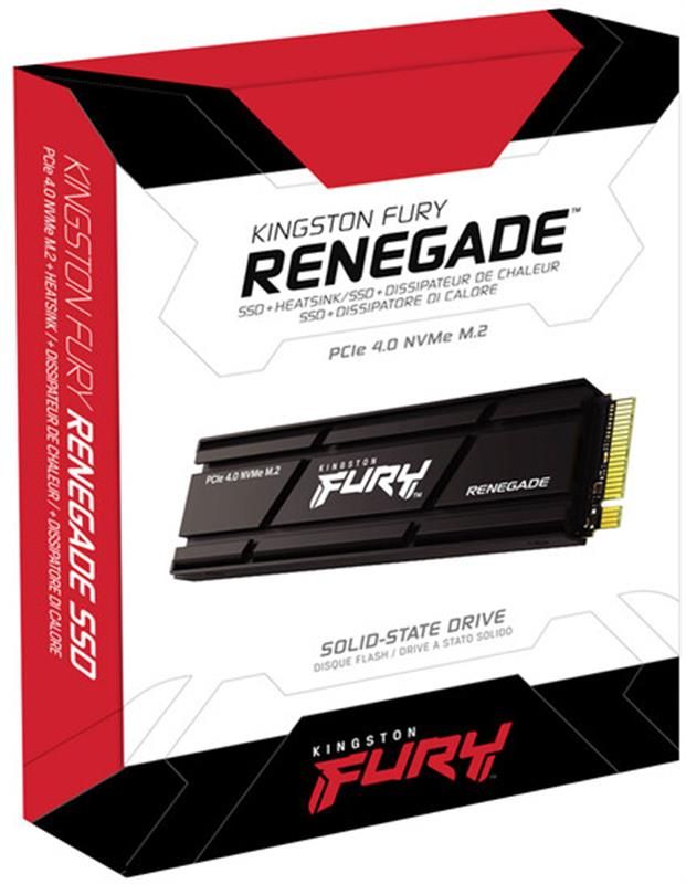 Накопичувач SSD 2TB Kingston Fury Renegade with Heatsink M.2 2280 PCIe 4.0 x4 NVMe 3D TLC (SFYRDK/2000G)