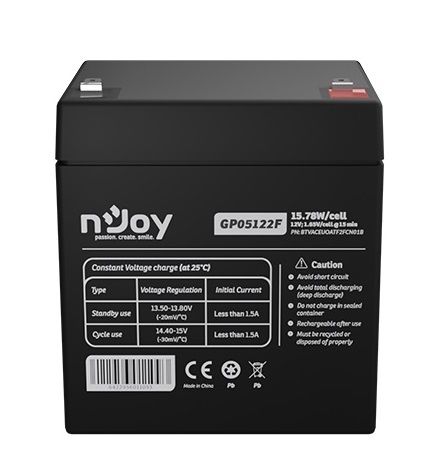 Акумуляторна батарея Njoy GP05122F 12V 5AH (BTVACEUOATF2FCN01B) AGM