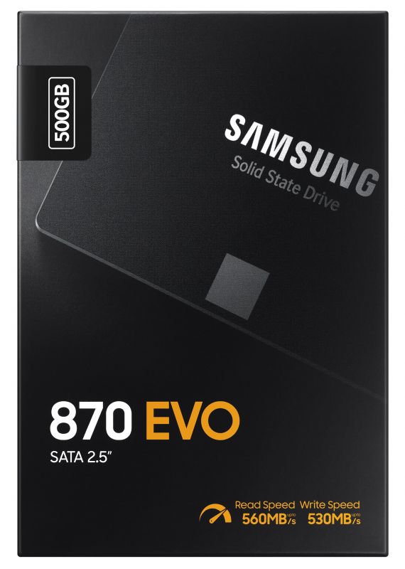 Накопичувач SSD 500GB Samsung 870 EVO 2.5" SATAIII MLC (MZ-77E500B/EU)