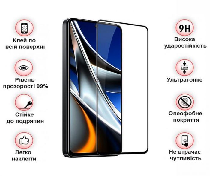 Захисне скло BeCover для Xiaomi Poco X4 Pro 5G Black (708149)