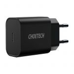 Мережевий зарядний пристрій Choetech (1USBх3A) Type-C PD20W Charger Black (Q5004-EU)