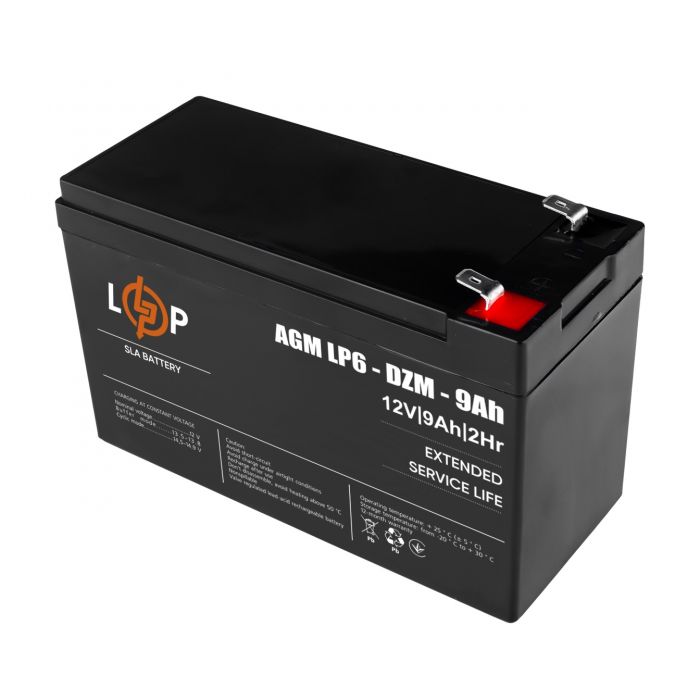 Акумуляторна батарея LogicPower LP 12V 9AH (LP 6-DZM-9 Ah) AGM