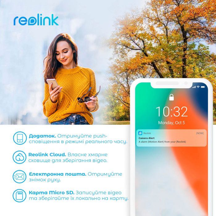 IP-камера Reolink Go PT Plus без сонячної панелі
