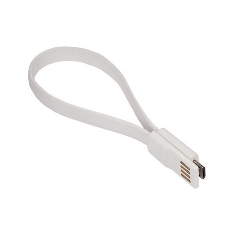 Кабель Sumdex USB - micro USB V 2.0 (M/M), з магнітом, 0.21 м, White (DCU-1022WT/OEM)