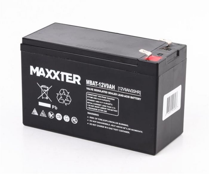 Акумуляторна батарея Maxxter 12V 9AH (MBAT-12V9AH) AGM