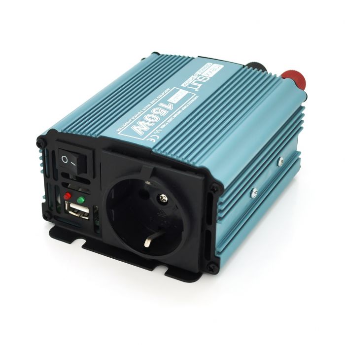 Інвертор напруги Mexxsun MXS-150, 12V/220V, 150W (MXS-150-12M/29225)