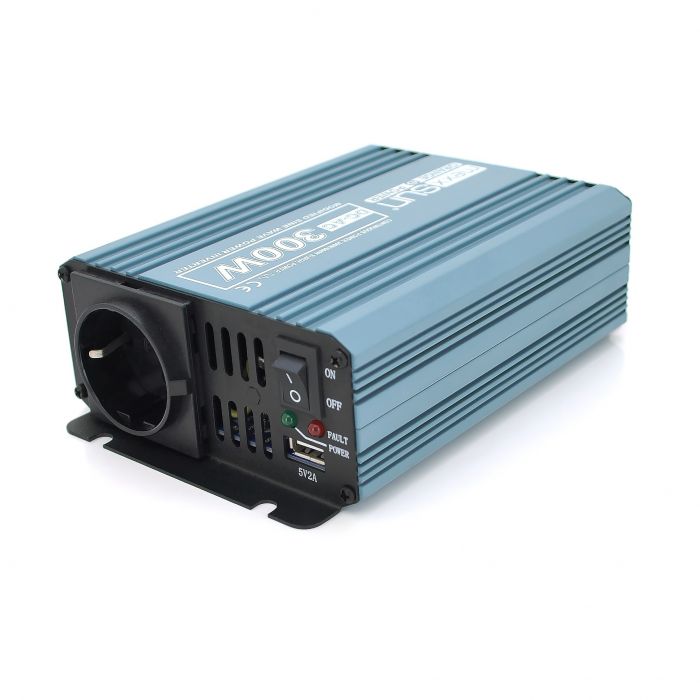 Інвертор напруги Mexxsun MXS-300, 12V/220V, 300W (MXS-300-12M/29227)