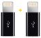 Адаптер XoKo AC-030 micro USB - Lightning (F/M), 2шт., Black (XK-AC030-BK2)