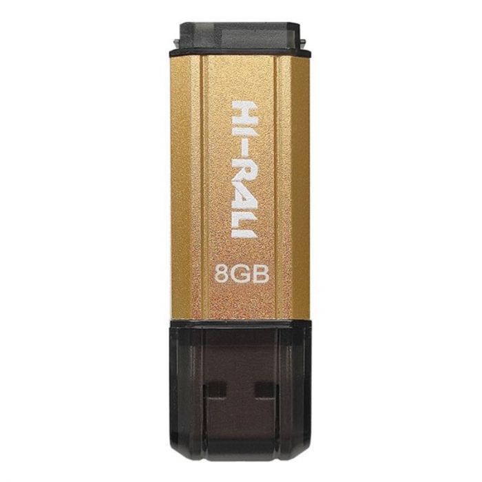 Флеш-накопичувач USB 8GB Hi-Rali Stark Series Gold (HI-8GBSTGD)