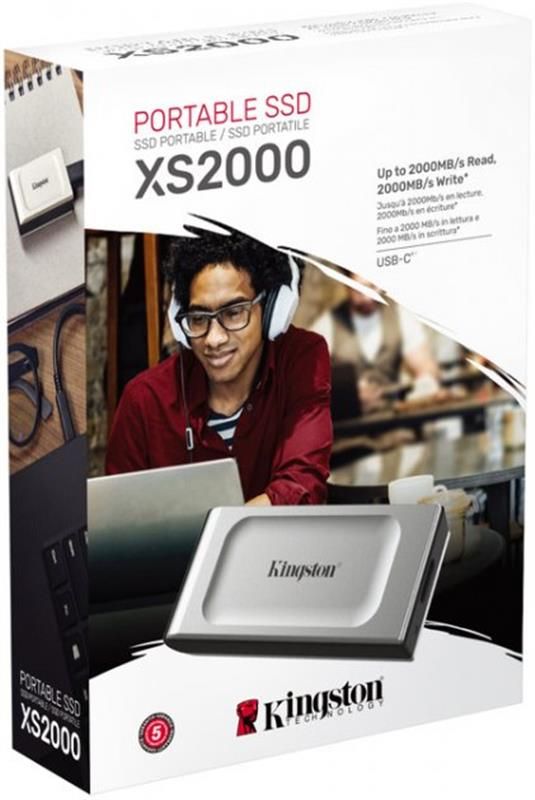 Накопичувач зовнішній SSD Portable USB 4.0ТB Kingston XS2000 Silver (SXS2000/4000G)