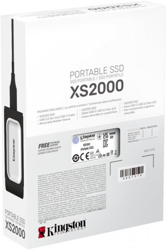 Накопичувач зовнішній SSD Portable USB 4.0ТB Kingston XS2000 Silver (SXS2000/4000G)