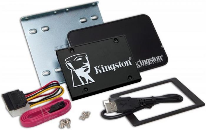 Накопичувач SSD 1TB Kingston KC600 2.5" SATAIII 3D TLC (SKC600B/1024G) Bundle Box