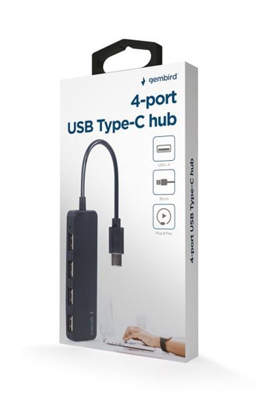 USB-хаб Gembird USB Type-C 4-в-1 (UHB-CM-U2P4-01)