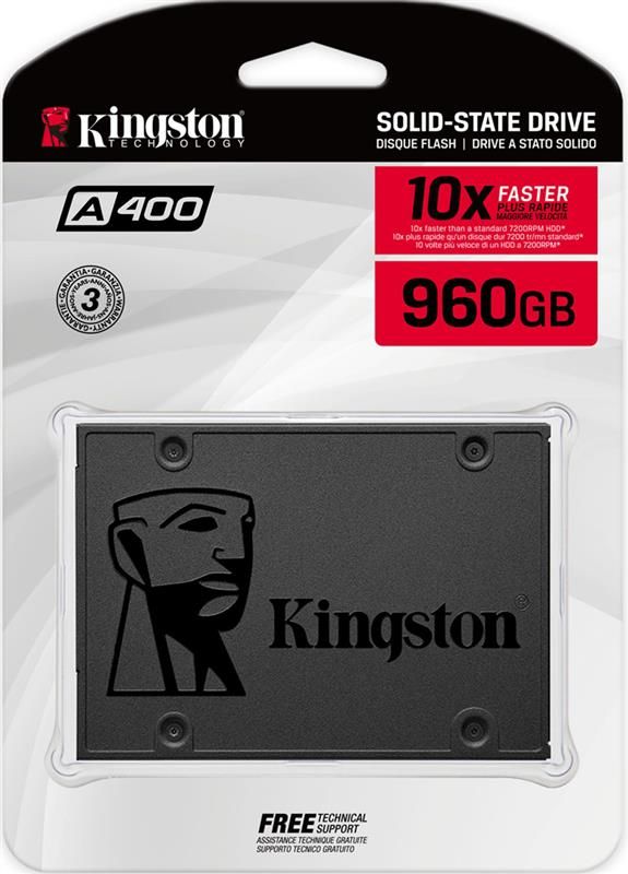 Накопичувач SSD 960GB Kingston SSDNow A400 2.5" SATAIII (SA400S37/960G)