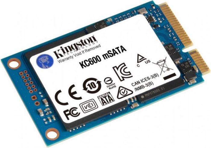 Накопичувач SSD 256GB Kingston KC600 mSATA SATAIII 3D TLC (SKC600MS/256G)