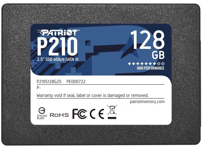 Накопичувач SSD 128GB Patriot P210 2.5" SATAIII TLC (P210S128G25)