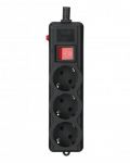 Фільтр живлення Gembird Pro (SPG3-G-6B-PRO) 3 розетки, 1.8м, чорний